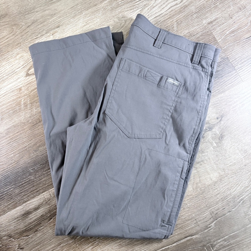 Eddie Bauer First Ascent Guide Pro Pants Mens 34x32 Gray Hiking Outdoor Stretch